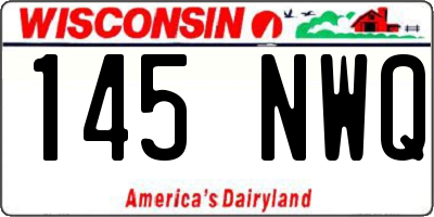 WI license plate 145NWQ