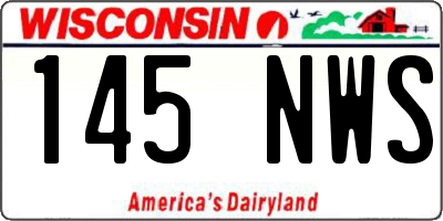 WI license plate 145NWS