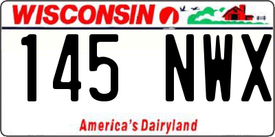 WI license plate 145NWX