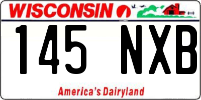 WI license plate 145NXB
