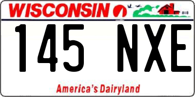 WI license plate 145NXE