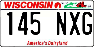 WI license plate 145NXG