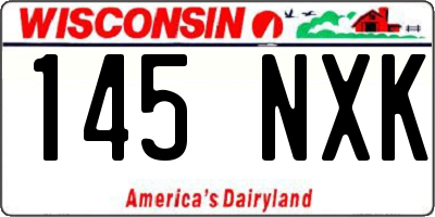 WI license plate 145NXK