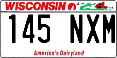 WI license plate 145NXM
