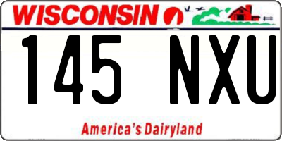 WI license plate 145NXU