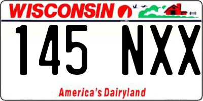 WI license plate 145NXX
