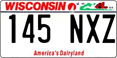 WI license plate 145NXZ