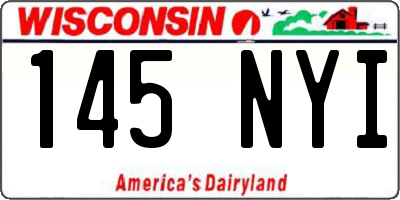 WI license plate 145NYI
