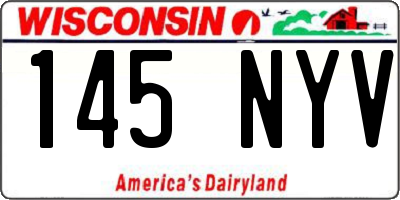 WI license plate 145NYV