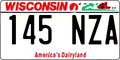 WI license plate 145NZA