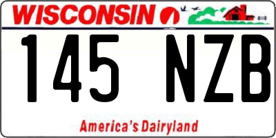 WI license plate 145NZB