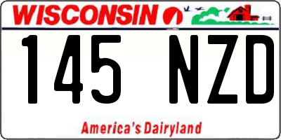 WI license plate 145NZD