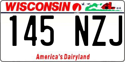 WI license plate 145NZJ