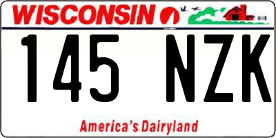 WI license plate 145NZK