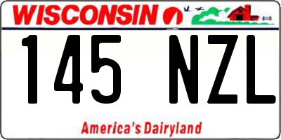 WI license plate 145NZL