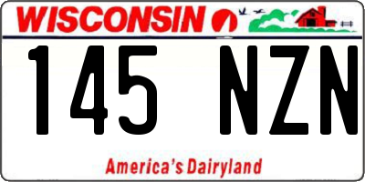 WI license plate 145NZN