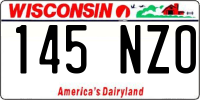 WI license plate 145NZO