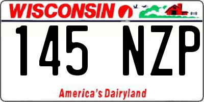 WI license plate 145NZP