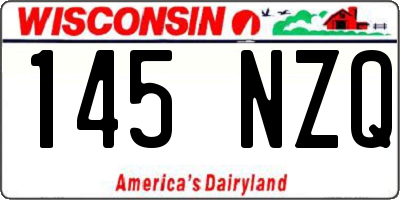 WI license plate 145NZQ