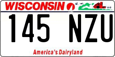 WI license plate 145NZU