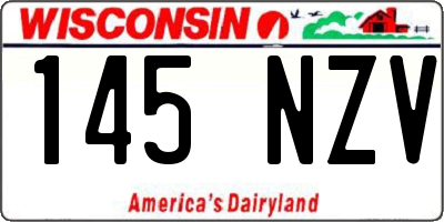 WI license plate 145NZV
