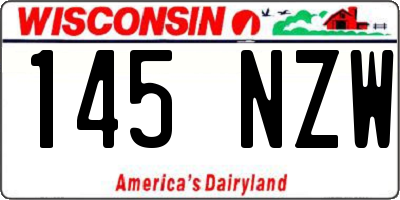 WI license plate 145NZW