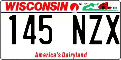 WI license plate 145NZX
