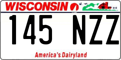 WI license plate 145NZZ