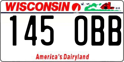 WI license plate 145OBB
