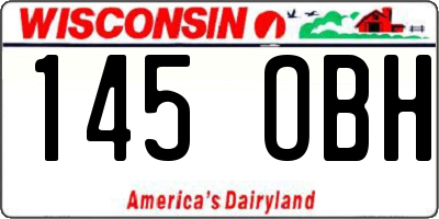 WI license plate 145OBH