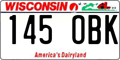 WI license plate 145OBK