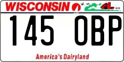 WI license plate 145OBP