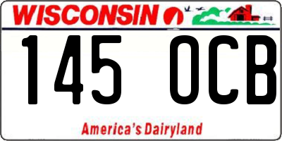 WI license plate 145OCB