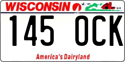 WI license plate 145OCK