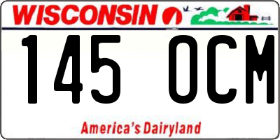 WI license plate 145OCM