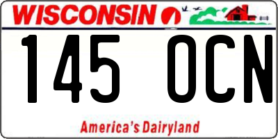 WI license plate 145OCN