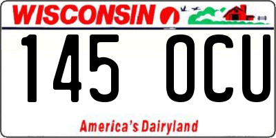 WI license plate 145OCU