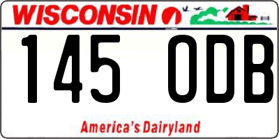 WI license plate 145ODB