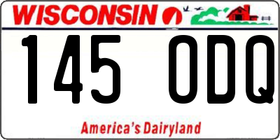 WI license plate 145ODQ