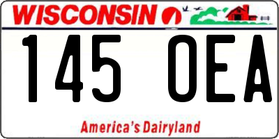 WI license plate 145OEA