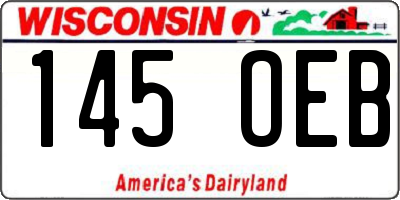 WI license plate 145OEB
