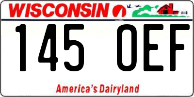 WI license plate 145OEF