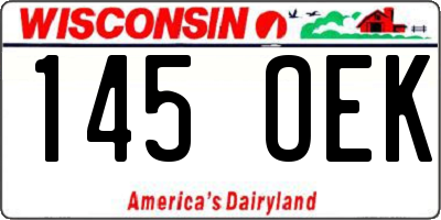 WI license plate 145OEK