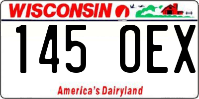 WI license plate 145OEX