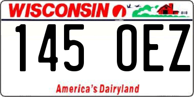 WI license plate 145OEZ