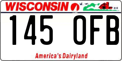 WI license plate 145OFB