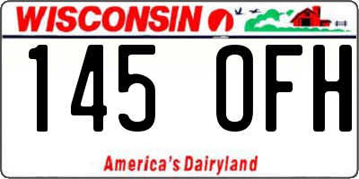WI license plate 145OFH