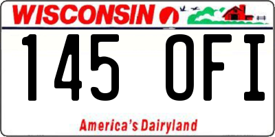 WI license plate 145OFI