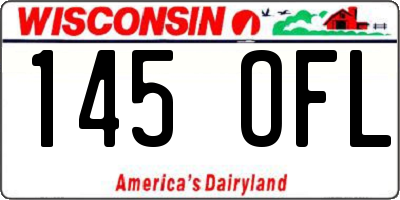 WI license plate 145OFL