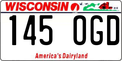 WI license plate 145OGD
